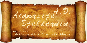 Atanasije Đelićanin vizit kartica